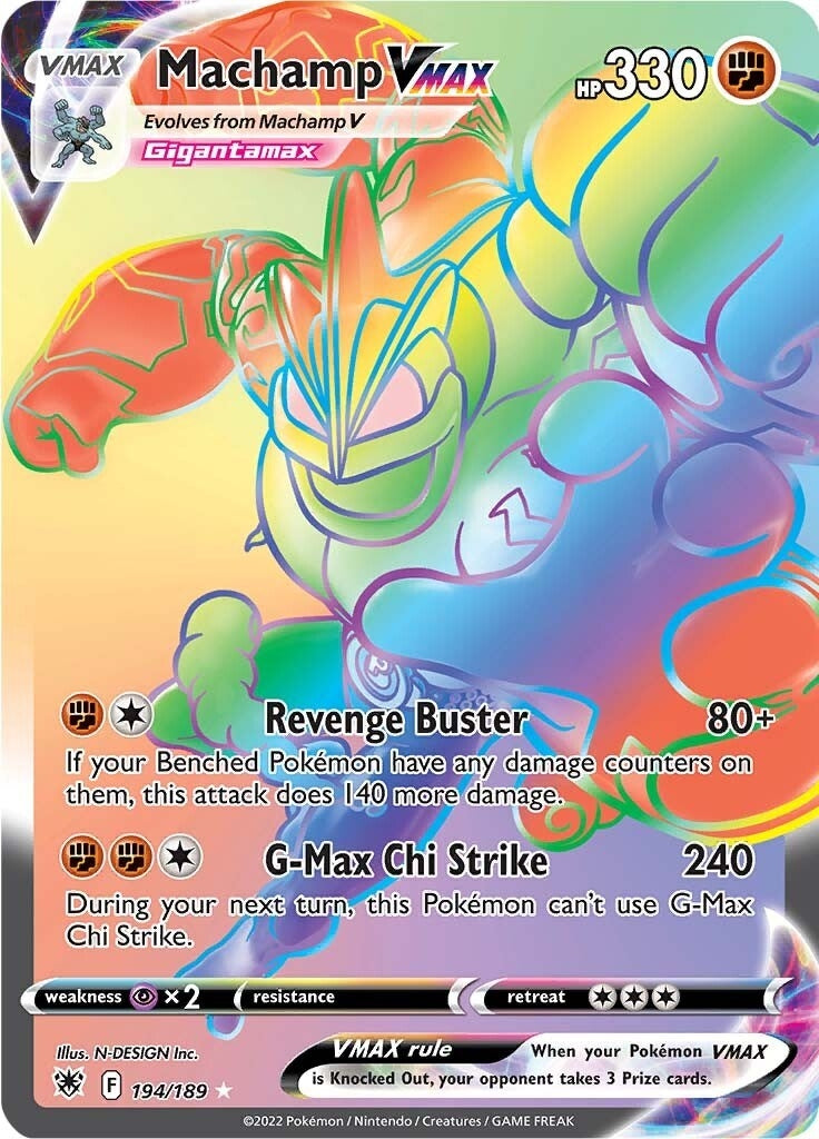 Machamp VMAX (Secret) (194/189) (SWSH10: Astral Radiance)