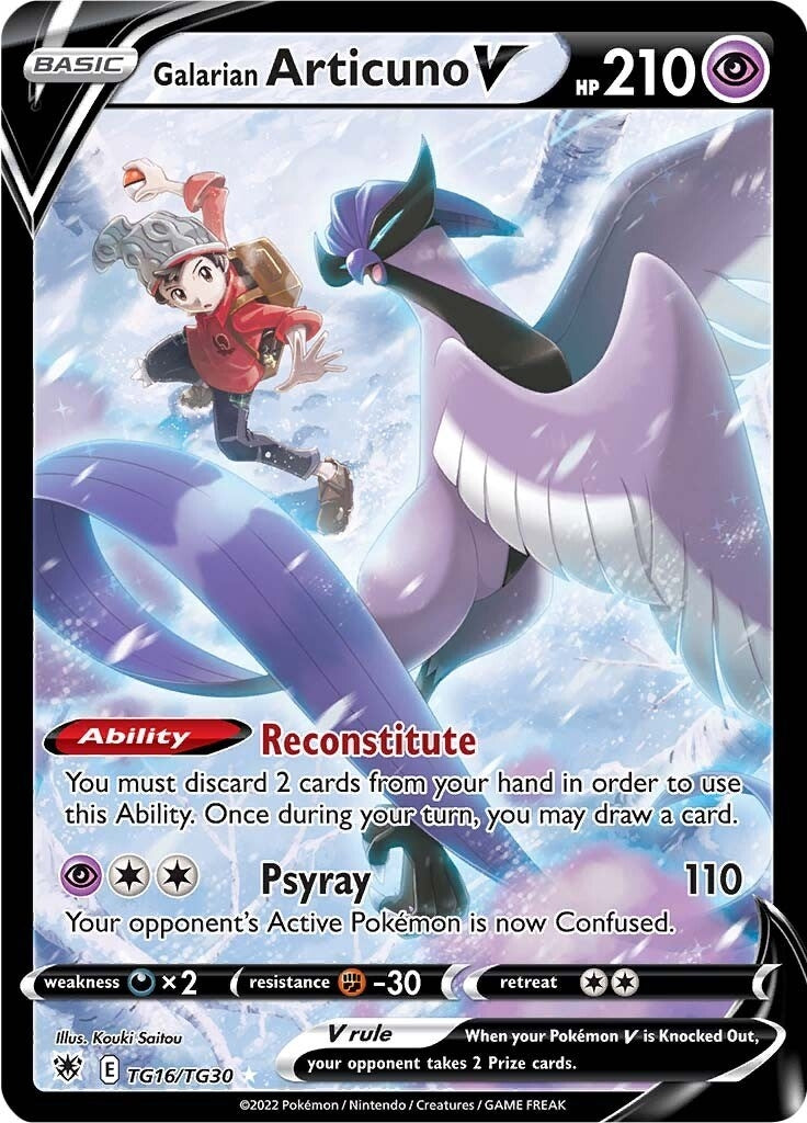 Galarian Articuno V (TG16/TG30) (SWSH10: Astral Radiance Trainer Gallery)