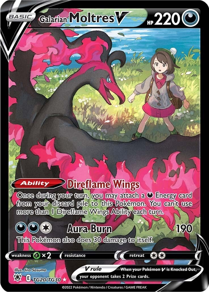 Galarian Moltres V (TG20/TG30) (SWSH10: Astral Radiance Trainer Gallery)