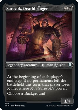 Sarevok, Deathbringer (Foil Etched) [Commander Legends: Battle for Baldur's Gate]
