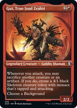 Gut, True Soul Zealot (Foil Etched) [Commander Legends: Battle for Baldur's Gate]