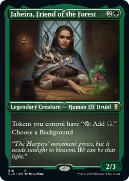Jaheira Friend of the Forest Foil Etched (518) [CLB]