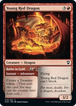 Young Red Dragon // Bathe in Gold [Commander Legends: Battle for Baldur's Gate]