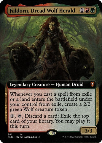 Faldorn Dread Wolf Herald Extended Art (641) [CLB]