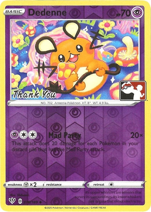 Dedenne 78 189 Pokemon League Thank You (078/189) [PR]