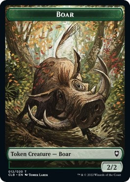 Boar Ogre Double sided Token [CLB]