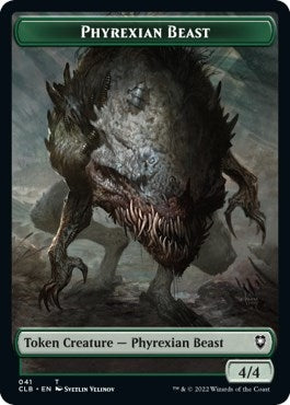 Phyrexian Beast Wurm Double sided Token [CLB]