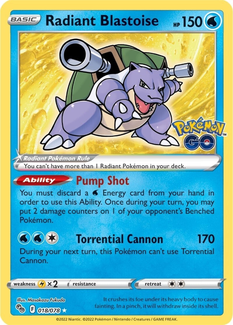 Radiant Blastoise (018/078) [PGO]