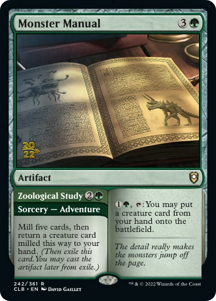 Monster Manual // Zoological Study [Commander Legends: Battle for Baldur's Gate Prerelease Promos]