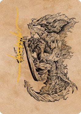 Miirym, Sentinel Wyrm Art Card (Gold-Stamped Signature) [Commander Legends: Battle for Baldur's Gate Art Series]