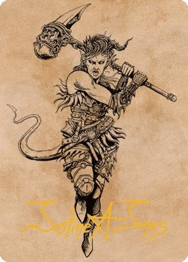 Karlach Fury of Avernus Art Card 54 81 Gold Stamped Signature (54) [ASCLB]