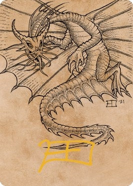 Ancient Gold Dragon Art Card 44 81 Gold Stamped Signature (44) [ASCLB]