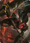 Karlach Fury of Avernus Art Card 34 81 Gold Stamped Signature (34) [ASCLB]