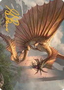 Ancient Gold Dragon Art Card 28 81 Gold Stamped Signature (28) [ASCLB]