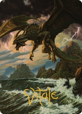 Ancient Bronze Dragon Art Card 3 81 Gold Stamped Signature (3) [ASCLB]