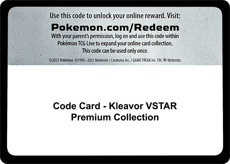 Code Card Kleavor VSTAR Premium Collection [MCAP]