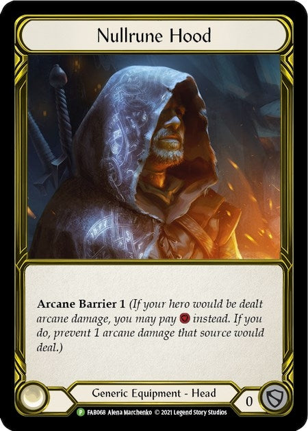 Image for Nullrune Hood (Golden) [Flesh and Blood: Promo Cards]