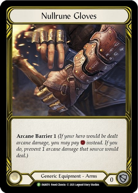 Image for Nullrune Gloves (Golden) [Flesh and Blood: Promo Cards]
