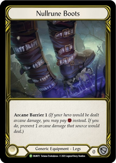 Image for Nullrune Boots (Golden) [Flesh and Blood: Promo Cards]