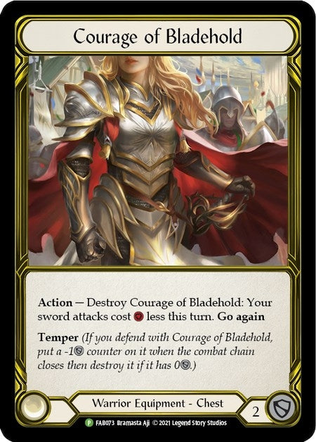 Image for Courage of Bladehold (Golden) [Flesh and Blood: Promo Cards]