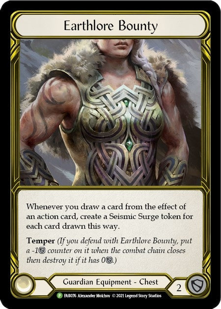 Image for Earthlore Bounty (Golden) [Flesh and Blood: Promo Cards]