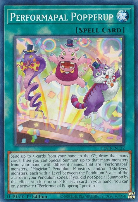 Performapal Popperup (LDS3-EN132) [LDS3]
