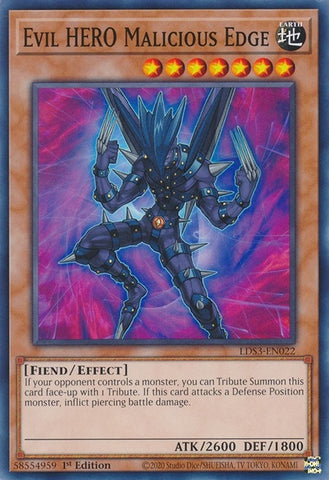 Evil HERO Malicious Edge (LDS3-EN022) [LDS3]