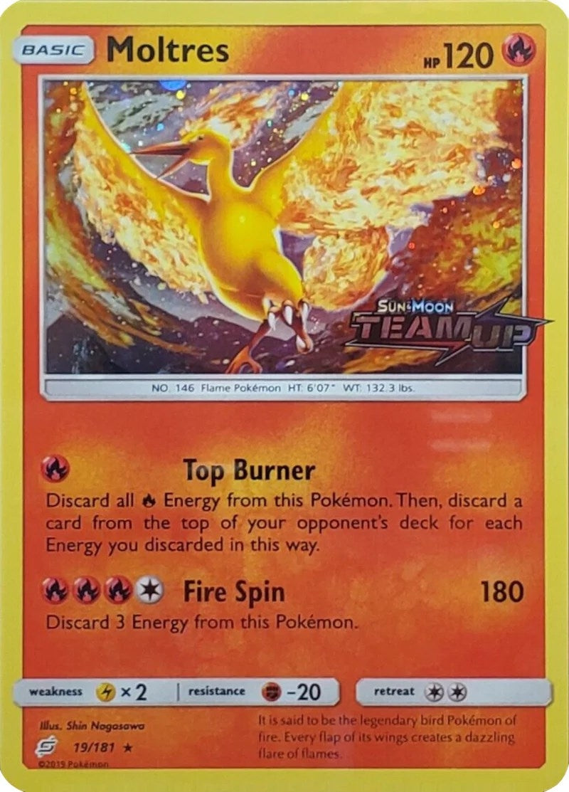Moltres 19 181 Team Up Stamped (019/181) [MCAP]