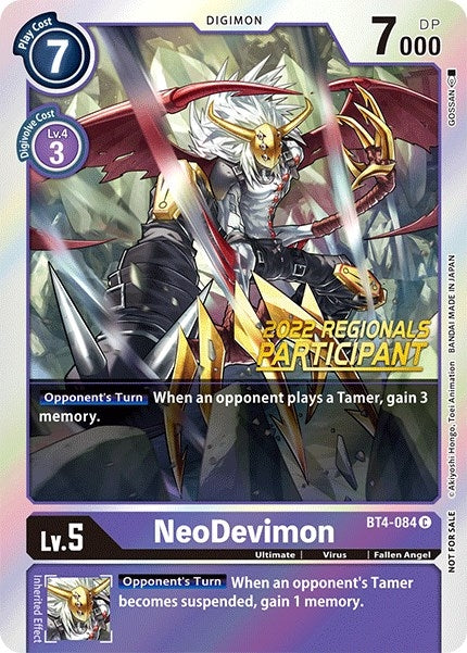 Image for NeoDevimon (2022 Championship Online Regional) [Online Participant] [Great Legend]