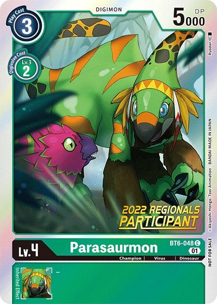 Image for Parasaurmon (2022 Championship Online Regional) [Online Participant] [Double Diamond]