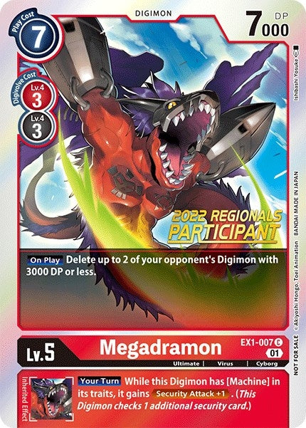 Image for Megadramon (2022 Championship Online Regional) [Online Participant] [Classic Collection]