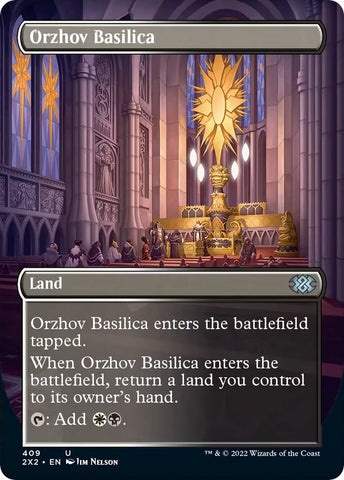 Orzhov Basilica (Borderless Alternate Art) [Double Masters 2022]
