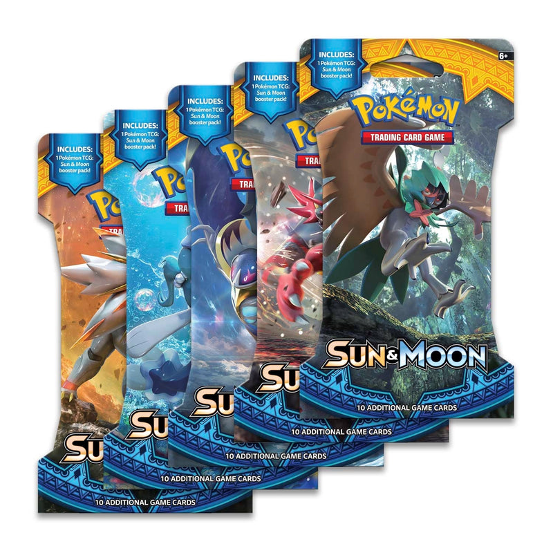 Sun and Moon Sleeved Booster Pack Art Bundle Set of 5 [SM01]
