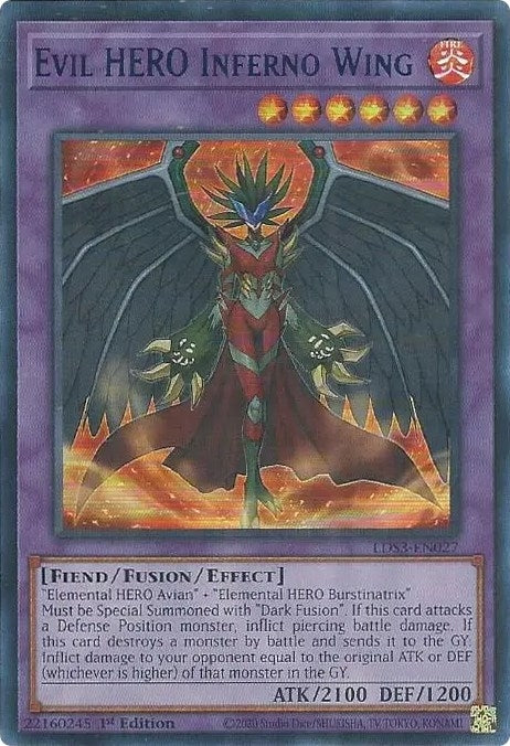 Evil HERO Inferno Wing Blue (LDS3-EN027) [LDS3]