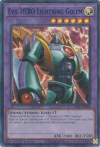 Evil HERO Lightning Golem Blue (LDS3-EN028) [LDS3]