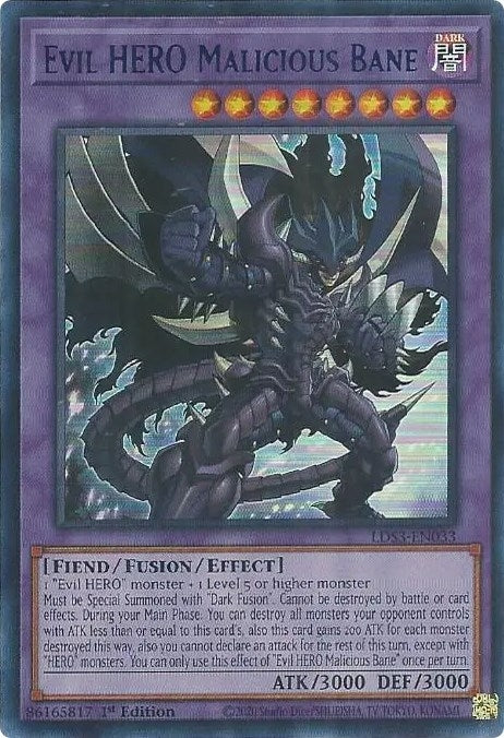 Evil HERO Malicious Bane Blue (LDS3-EN033) [LDS3]