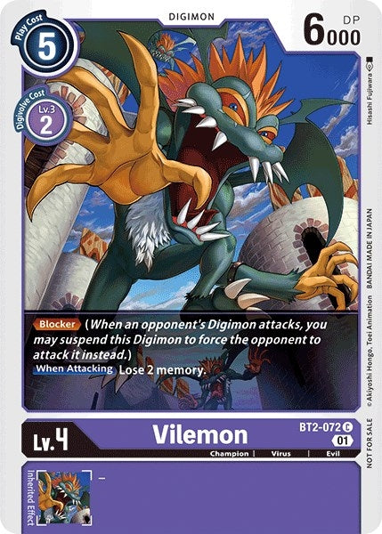 Image for Vilemon - BT2-072 (Tamer Party Vol. 4 Promo) [Release Special Booster]