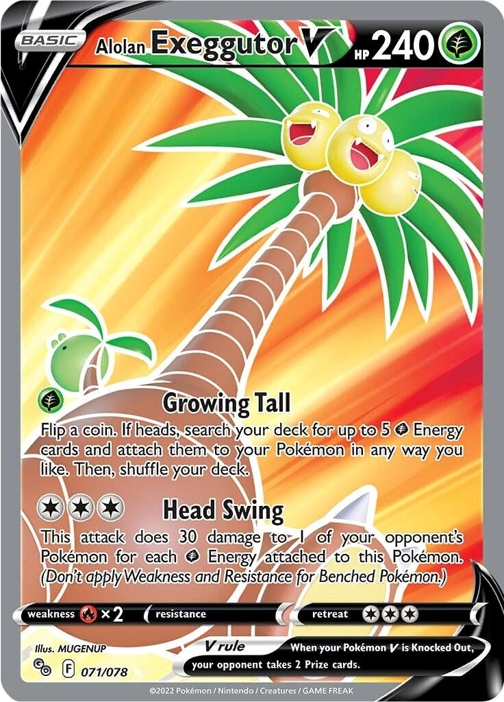 Alolan Exeggutor V Full Art (071/078) [PGO]