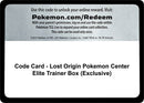 Code Card Lost Origin Pokemon Center Elite Trainer Box Exclusive [SWSH11]