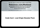 Code Card Lost Origin Booster Pack [SWSH11]