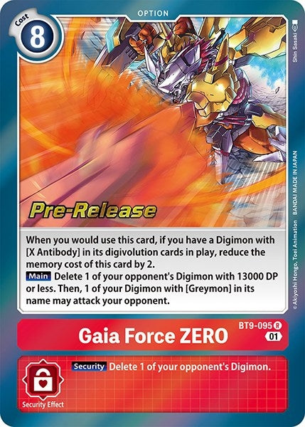 Image for Gaia Force ZERO [X Record Pre-Release Cards]