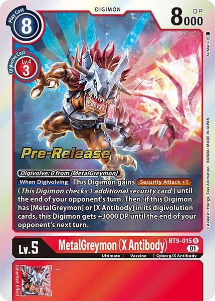 Image for MetalGreymon (X Antibody) [X Record Pre-Release Cards]