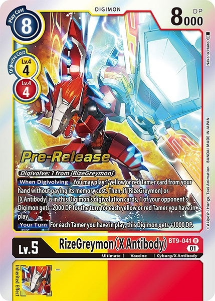 Image for RizeGreymon (X Antibody) [X Record Pre-Release Cards]