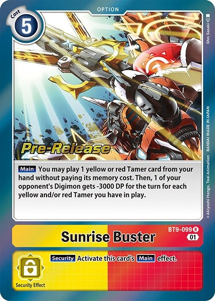 Image for Sunrise Buster [X Record Pre-Release Cards]