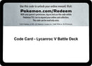 Code Card Lycanroc V Battle Deck [MCAP]