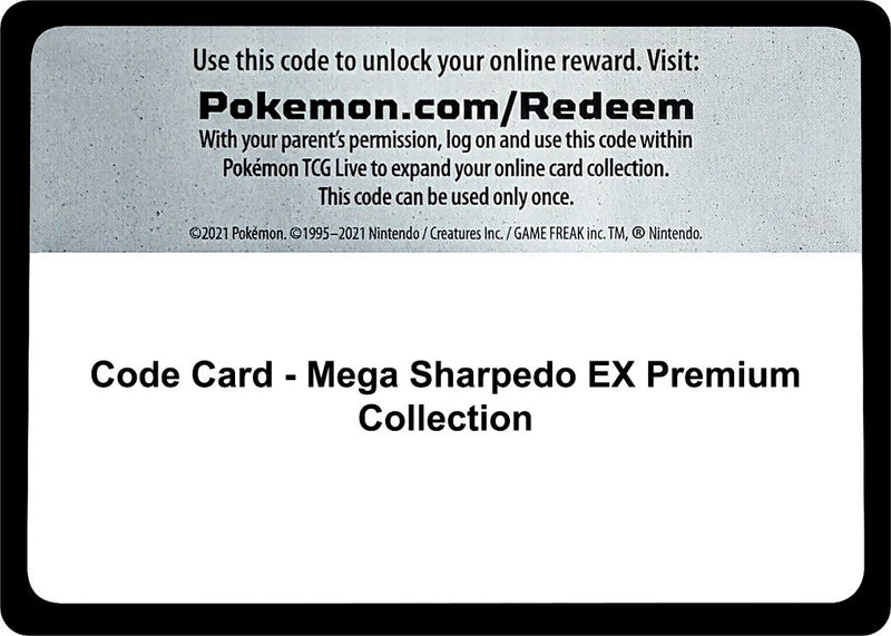 Code Card Mega Sharpedo EX Premium Collection [SM01]
