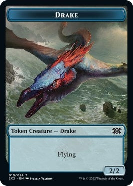 Drake Phyrexian Golem Double sided Token [2X2]