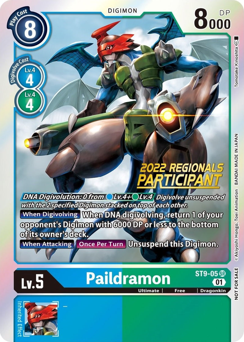 Image for Paildramon (2022 Championship Offline Regional) [Online Participant] [Starter Deck 09: Ultimate Ancient Dragon]