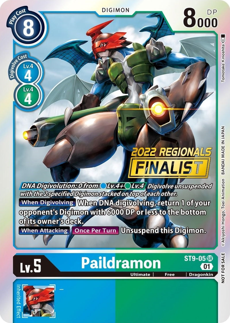 Image for Paildramon (2022 Championship Offline Regional) [Online Finalist] [Starter Deck 09: Ultimate Ancient Dragon]