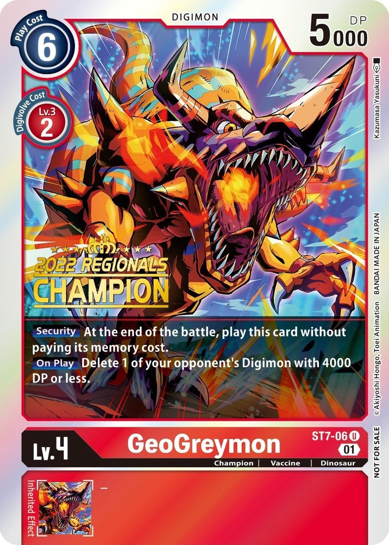 Image for GeoGreymon (2022 Championship Offline Regional) [Online Champion] [Starter Deck 07: Gallantmon]